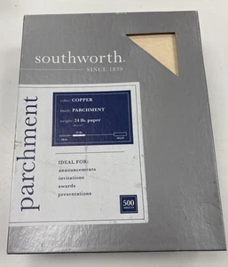 Southworth Parchment Specialty Paper Copper 24 lb. 8 1/2 x 11 500/Box - Picture 1 of 2