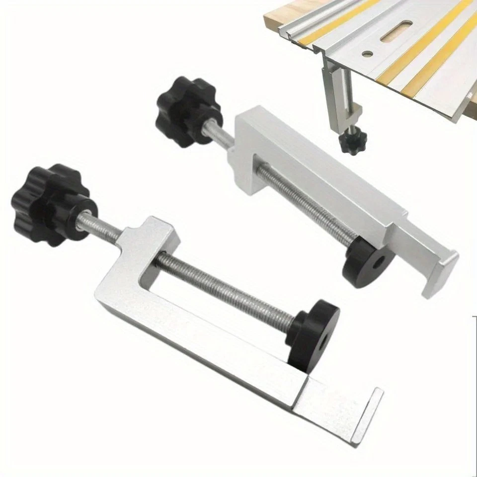 Universal Table Saw Guide Rail Clamp T-Slot Fixed Clamp Table Clamp  Workbench - Image 1 of 4
