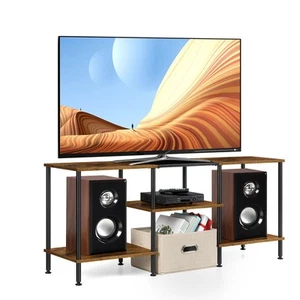 50 inch TV Stand for Bedroom Rustic Brown TV Entertainment Center with Storag... - Picture 1 of 7