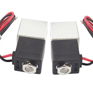 2PCS 1/4" Fast Response Electric Solenoid Valve Air Water DC 12V Normally CloscD - Picture 1 of 10