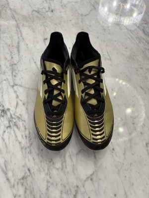 Botines de fútbol Adidas Messi F50 League FG/MG para mujer talla 7 negro dorado IG9274 Foto 1 de 4