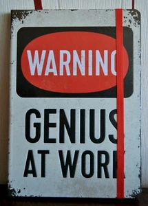 Nostalgic Art NOTIZBUCH " GENIUS AT WORK ", A5, 128 Seiten, Neu - Picture 1 of 2