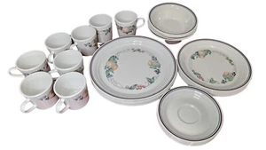 Corelle by Corning Fruit Garland Dinner Set Ware Set of 34 pcs Microwavable  - Picture 1 of 11