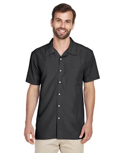 Harriton Men's Barbados Textured Camp Shirt - M560 - S-3XL -STOCK CLEARANCE SALE - Picture 1 of 12