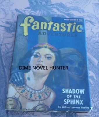 SKULL FANTASTIC ADVENTURES NOVEMBER  1946 SHADOW  THE SPHINX HAMLING SCIFI PULP Foto 1 de 2