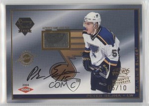 2003-04 Pacific Luxury Suite Gold /10 Peter Sejna #97 Rookie Auto RC
