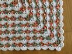Crochet Baby Blanket In White/Multicoloured Acrylic Yarn