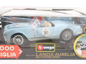 1955 Lancia Aurelia B24 Spider Blue 1000 Miglia Bburago 1:18 Model Car 3210 - Picture 1 of 5