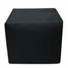 20X20X20" Inches Square Cover Black Pouf Ottoman Cover Seating Ottoman Covers