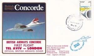 BA Concorde 1st Flight Tel – Aviv – London Flown on BA Concorde G – BOAE - Picture 1 of 2