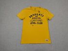 Ralph Lauren Polo Shirt Mens Small Yellow Athletic Club Distressed NYC HipHop