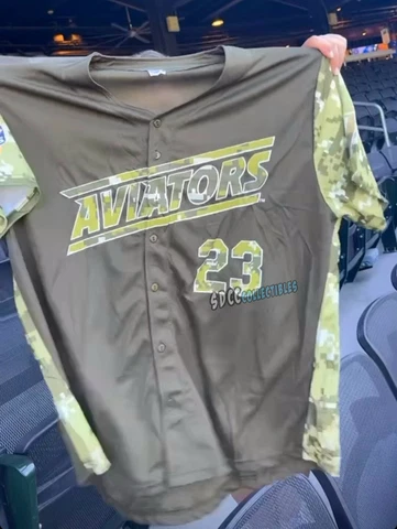 Las Vegas Aviators JERSEY Men's Size XL #23 *CAMO* SGA (New In Bag) Cover