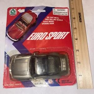 PORSCHE CONVERTIBLE SILVER GRAY NEW SUMMER EURO SPORT DIE CAST DOORS OPEN SEALD* - Picture 1 of 8
