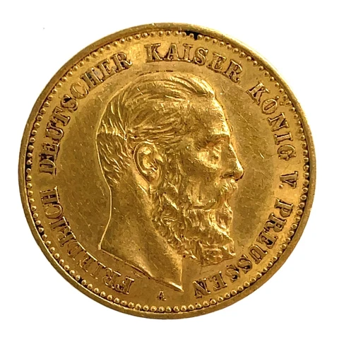Germany Prussia 10 Reichsmark Gold Coin 1888 A - Emperor Friedrich III XF/AU Cover