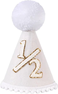 Boho 1St Birthday Celebration Hat - Boho 1St Birthday Conical Cap - Natural Boho - Picture 1 of 9