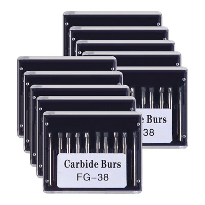 10-100 Pcs Dental Carbide Burs Inverted Cone For High Speed Handpiece FG 38 - Image 1 of 2