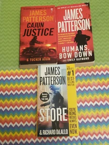 JAMES PATTERSON - LOT OF 3 PAPERBACK BOOKS - STORE, CAJUN, HUMANS, - Picture 1 of 2