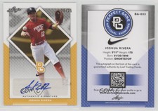 2016 Leaf Perfect Game National Showcase Yellow /25 Joshua Rivera #BA-033 Auto