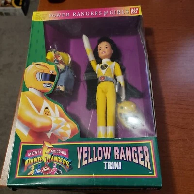 1994 Bandai Yellow Ranger Trini Mighty Morphin Power Rangers 9" Vintage NEW - Image 1 of 3