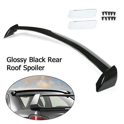 For 02-07 06 Subaru Impreza WRX STI Rear Window Roof Spoiler Glossy Black - Image 1 of 4