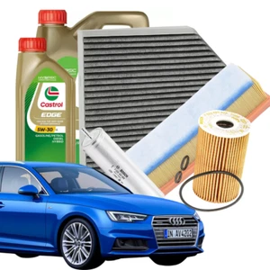 KIT TAGLIANDO OLIO CASTROL 5W30 LL 5LT + 4 FILTRI BOSCH AUDI A5 8TA 2.0 TDI - Imagen 1 de 10