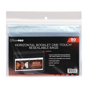 (50 / 1 Pack) Ultra Pro Horizontal Booklet One-Touch Resealable Bags Sleeves