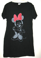 Disney Minnie Maus Damen Nachthemd Gr. M, L, XL Nachtwäsche Schwarz Minnie Mouse