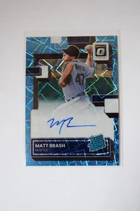 2022 Donruss Optic MATT BRASH Rated Rookie Teal Velocity AUTO #44/49 Mariners - Picture 1 of 2