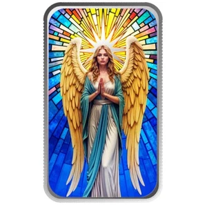 Christmas Holiday 1 oz .999 Silver Bar - Angel Star of Bethlehem Color Silver - Picture 1 of 3