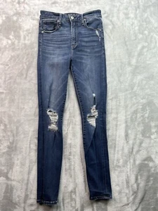 Abercrombie & Fitch Womens Sz 2s/26 Jeans Blue Simone High Rise Super Skinny - Picture 1 of 9