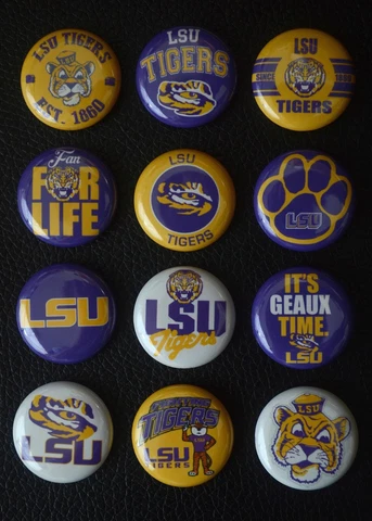 LSU Tigers - 1 1/2" Magnet Set (Set of 12) Cover