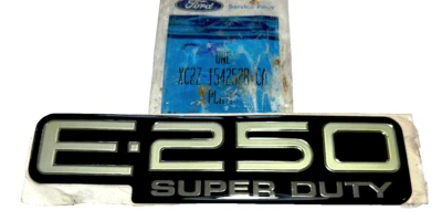 正品福特 E250 Super Duty 徽章标志铭牌 99- 05 NOS XC2Z-1542528-CA — 第 1/2 张图片