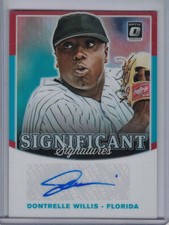 DONTRELLE WILLIS 2019 Donruss Optic Significant Signatures Red #21/25 🥎E6671🥎