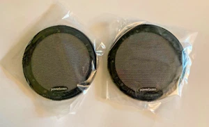 NEW PAIR Powerbass CAR STEREO 6.5" SPEAKER GRILLS With Decal - Picture 1 of 2