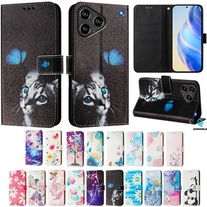 Pattern Wallet Stand Phone Cover for ZTE Blade A56 Pro A36 A56 A76 A35E V70 Max - Picture 1 of 30