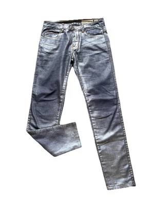 Pantalones de mezclilla ajustados al tobillo grises de tiro medio Sass & Bide para mujer talla W25 L26 AU6-8 Foto 1 de 4