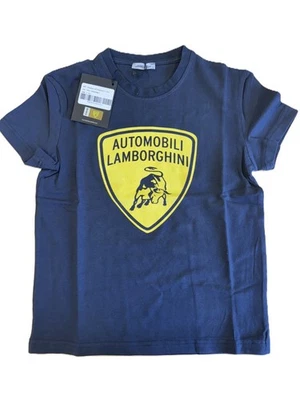 Automobili Lamborghini Kinder-T-Shirt – Blau / Navy mit Logo