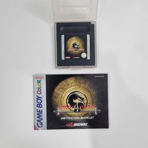 MORTAL KOMBAT 4 Nintendo Gameboy Color Game TESTED & W/MANUAL & CARTRIDGE COVER - Picture 1 of 4