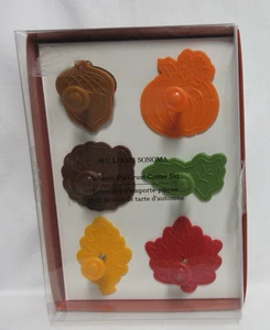 Set 6: Williams Sonoma Autumn Pie Crust Cutters, Recipe New 2018 - Picture 1 of 7