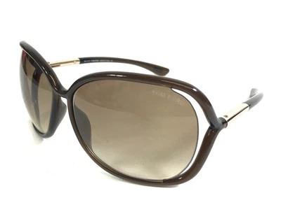 Tom Ford Sunglasses Raquel TF76 692 Shiny Brown Frames w/ Gradient Brown Lenses - Image 1 of 4