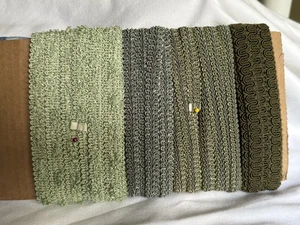Lot Shades of Green Gimp Braid Trim 1/2" Sage olive Large lot! - Picture 1 of 4
