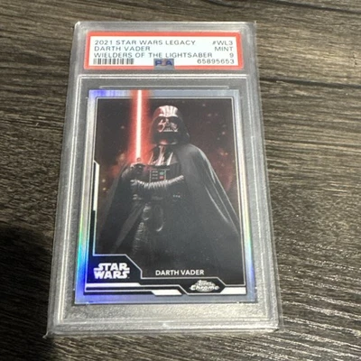 2021 Chrome Star Wars Legacy Wielders of the Lightsaber Darth Vader PSA 9  - Image 1 of 3