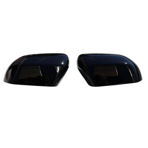 For 22-24 Toyota Sequoia Tundra Half Mirror Cover Overlay Trim Gloss Black ABS - Picture 1 of 5