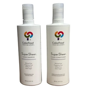 ColorProof Super Sheer Clean Shampoo & Conditioner 8.5 oz Set Vegan - Picture 1 of 2