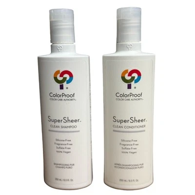 ColorProof Super Sheer Clean Shampoo & Conditioner 8.5 oz Set Vegan - Image 1 of 2
