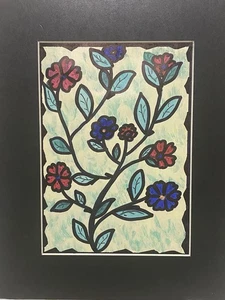 Floral Fantasy.  Original Gemälde auf Karton - Bild 1 von 8