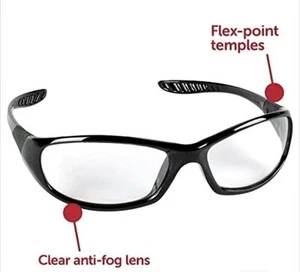 2 Pack - Kleenguard  V40 HellRaiser 28615 Safety Glasses Clear Anti-Fog ANSI Z87 - Picture 1 of 2