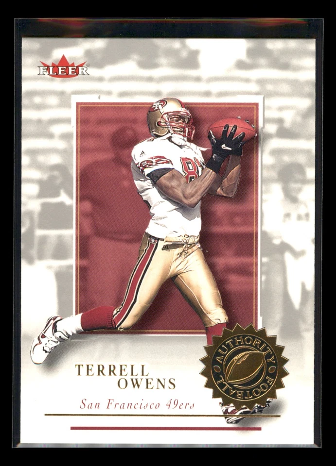 2001 Fleer Authority #43 Terrell Owens Prominence SN125 #/125 - Image 1 of 2