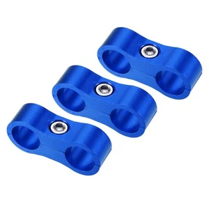 3uds AN6 Coche Manguera Separador Abrazadera Combustible Línea Conector Azul - Imagen 1 de 7