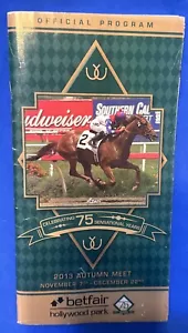2013 HOLLYWOOD PARK FINAL MEET PROGRAM RARE RACETRACK MEMORABILIA RACING - Picture 1 of 7